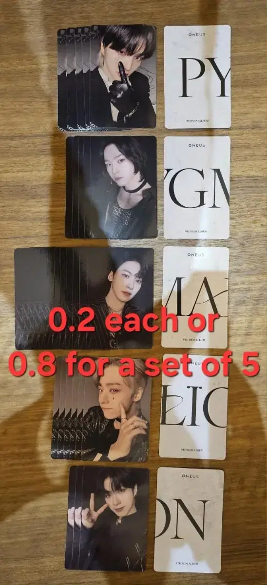 Oneus Pygmalion Photocards